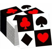 40Pack Disposable Poker Luncheon Napkins - Casino Party Supplies for Themed Birthday Party Decoration