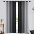 thumbnail image 2 of Yakamok Black Curtain for Bedroom/Living Room Blackout,Ombre Curtains Grommet Light Blocking Room Darkening Window Drapes 2 Panels,52x84 inches, 2 of 6