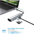thumbnail image 2 of Adaptador Usb C Hub Macbook Pro-8 en 1 USB C Dongle de aluminio portátil con carga USB C, USB C a HDMI, 4 puertos USB 3,0, lector de tarjetas SD/TF, Com brand modelStyleType, 2 of 2