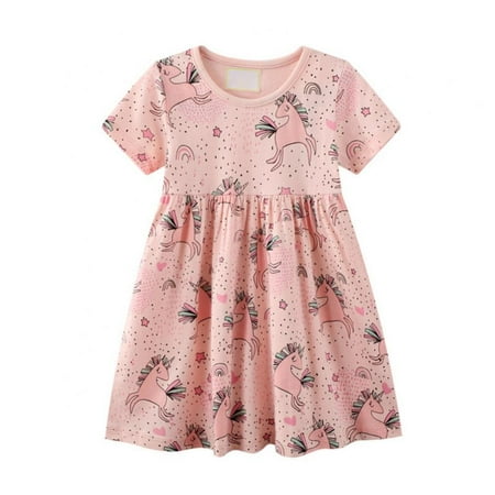 

Girls Dress Girl Clothes Summer Casual Holiday Dress Kids Cute Dress A-line Skirt