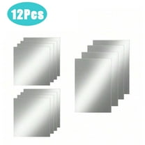 12Pcs Frameless Acrylic Wall Mirror, Self-Adhesive Flexible Mirror Sheets, Non-Glass Tiles Stickers for Home Bedroom Ceiling Decoration (6x6in, 9x6in)