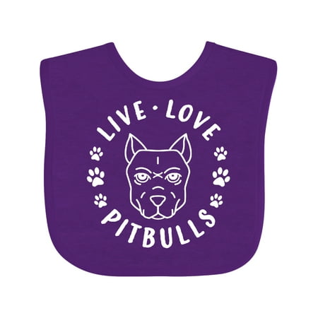 

Inktastic Live Love Pitbulls Gift Baby Boy or Baby Girl Bib