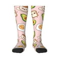 thumbnail image 1 of Xecao Breakfast Pattern Adult Stockings with Color-Block Design and 3D Print, Breathable Comfortable Hosiery for Daily Wear and Sports, 1 of 6