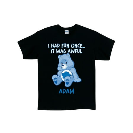 Personalized Care Bears Grumpy Bear I Had Fun Once Black Adult T-Shirt