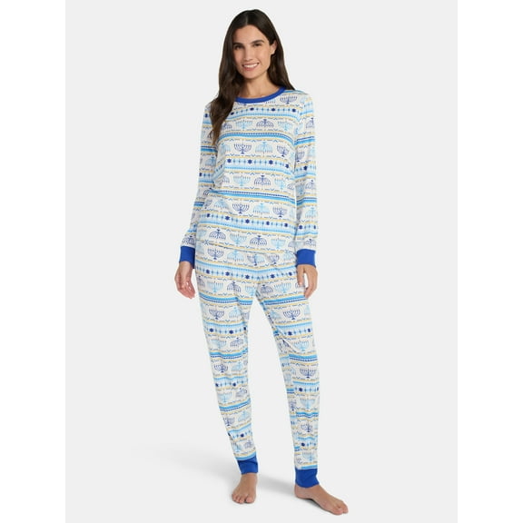 Hanukkah Women's and Women's Plus Matching Family Pajamas Set from Way to Celebrate, 2-Piece, Sizes S-3X