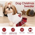 thumbnail image 2 of UOSIA Small Dog Christmas Sweater Dress with Bowtie & Leash Hole Girl Puppy Winter Clothes Sweaters Pleated Skirts, 2 of 6