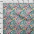 thumbnail image 3 of oneOone Cotton Silk Dusty Teal Green Fabric Tropical Flamingo Fabric For Sewing Printed Craft Fabric By The Yard 42 Inch Wide, 3 of 4