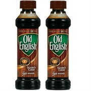 Set of Two (2) Old English 8 Ounce Dark Wood Furniture Polish And Scratch Cover