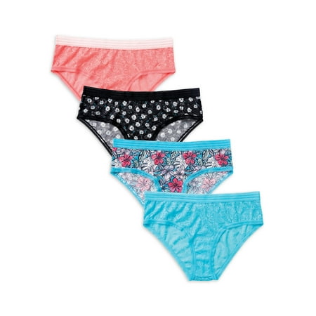 

No Boundaries Floral Cheeky Stretchy Panty (Juniors) 4 Pack