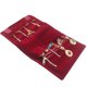 thumbnail image 4 of Rollo de terciopelo portátil para joyería, rollo de almacenamiento de joyería de terciopelo borgoña plegable suave para collares, pulseras y anillos, 4 of 9