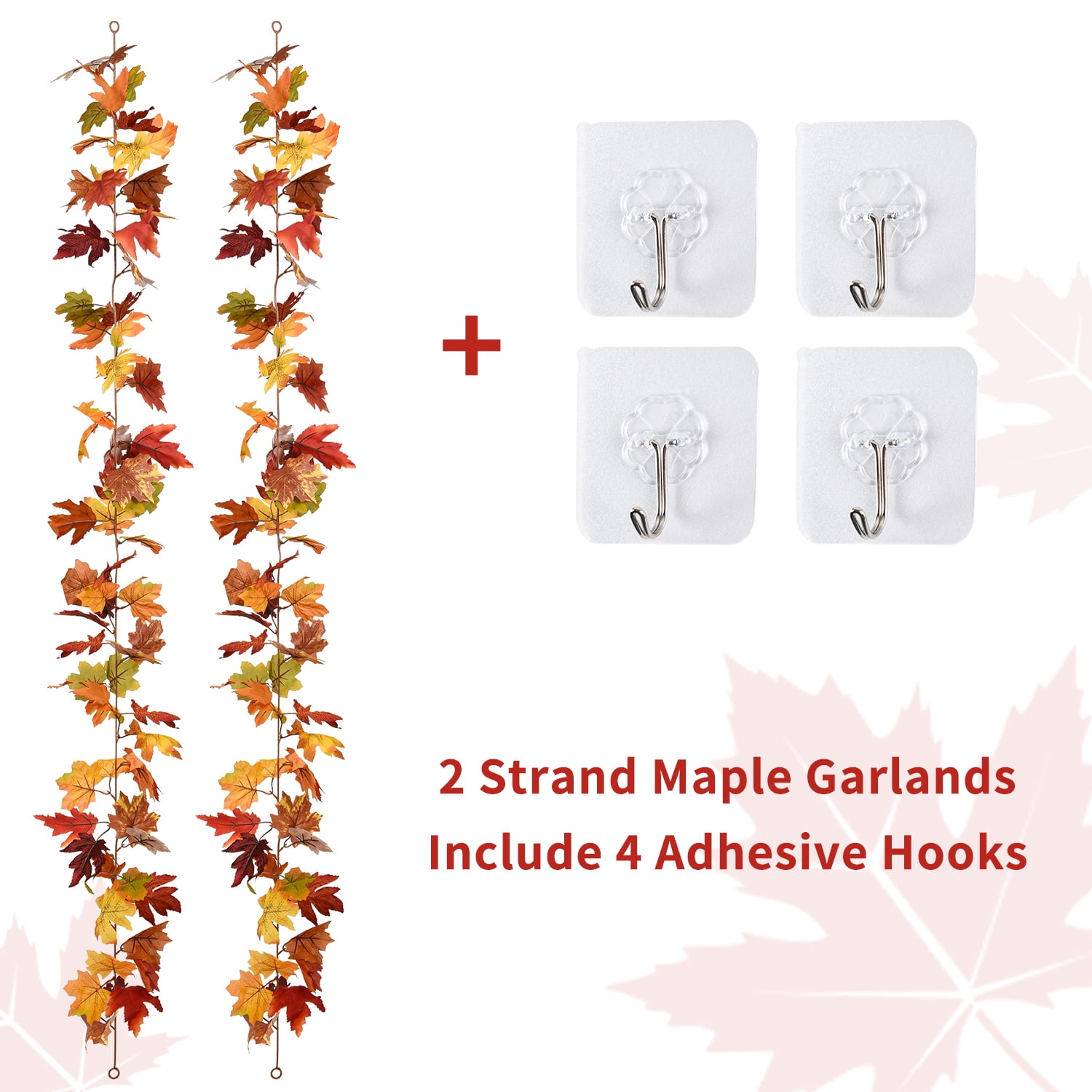 RECUTMS Fall Maple Leaf Garland Hanging Black Fall Leaves Vine Artificial  Autumn Garland Halloween Thanksgiving Decor for Home (Black)