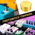 thumbnail image 5 of Uxcell 12 Pcs Footswitch Toppers Guitar Pedal Button Caps Footswitch Cover, Black, Gold, 5 of 5