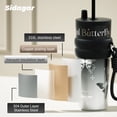 thumbnail image 2 of Sidagar 24 oz Leak-proof Stainless Steel Vacuum Insulated Travel Tumbler, Car Cup for Coffee, Butterfly, 2 of 9
