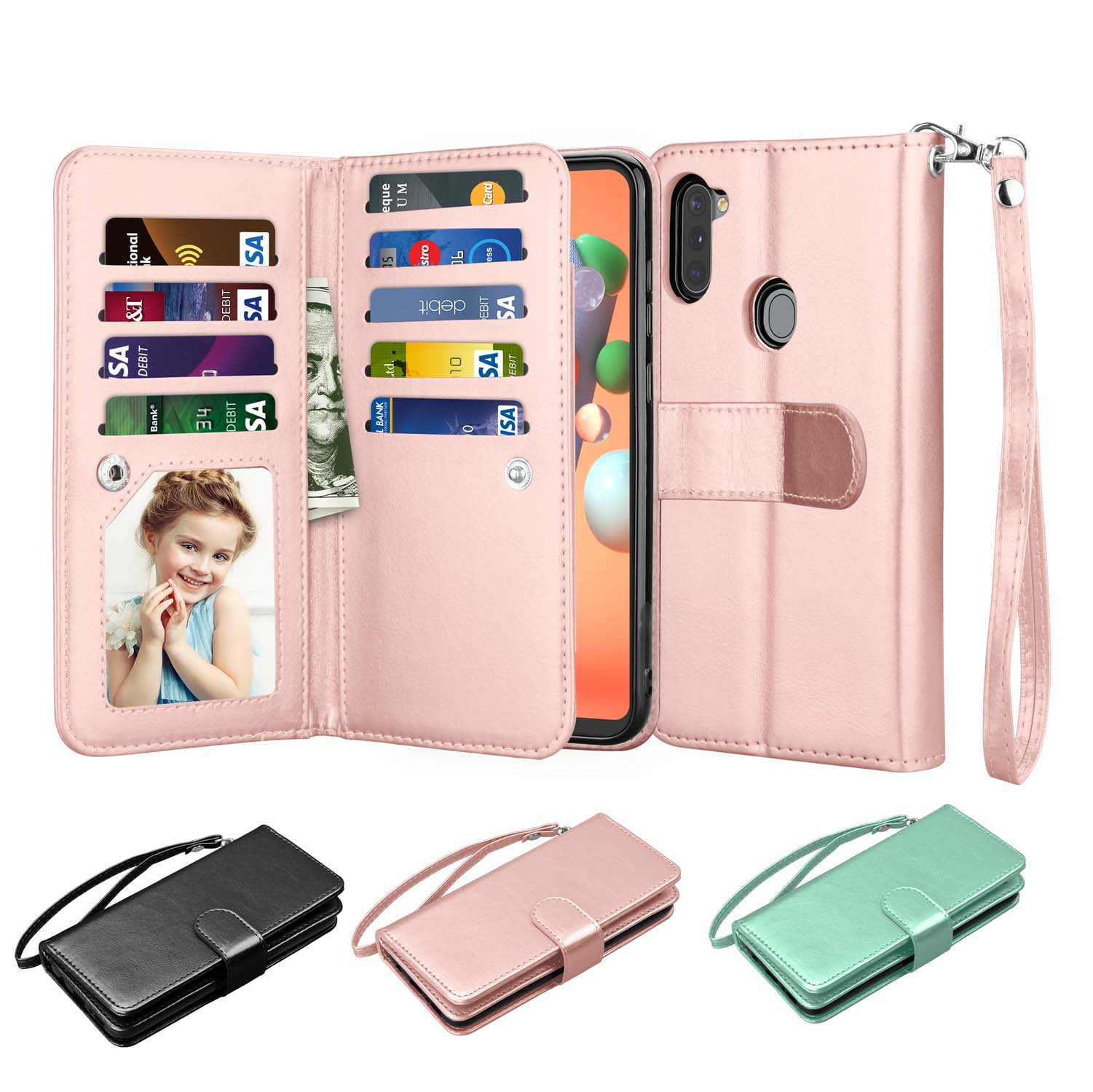 Galaxy A11 Case, Samsung Galaxy A11 Wallet Case, Njjex