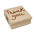 thumbnail image 1 of Thank You Handwritten Fun Text Square Rubber Stamp Stamping Scrapbooking Crafting - Medium 1.75in, 1 of 1