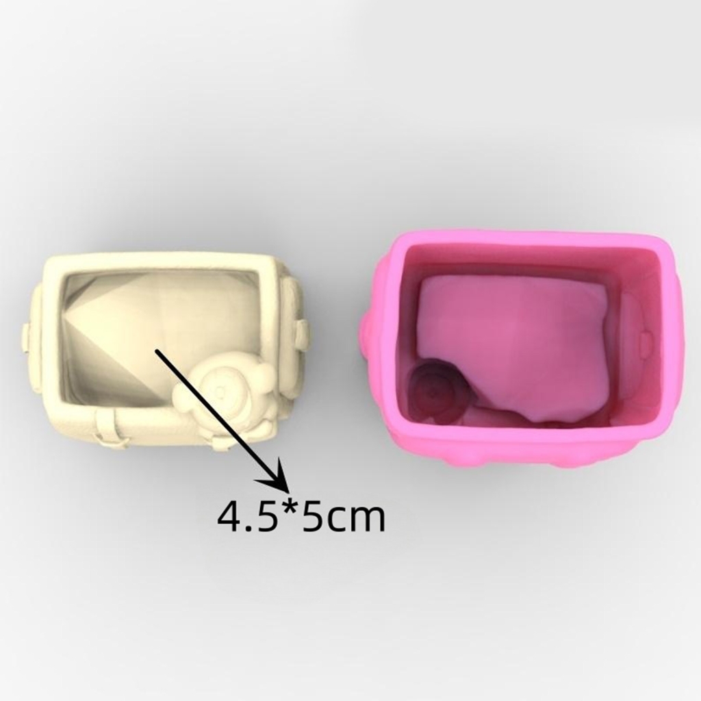 Backpack Dog Mold Flower Resin Mold Home Desktop Decoration Pen Holder Epoxy Mold Decors Plant Flower Backpack Dog Silicone Mold Planter Epoxy Resin Mold Garden Figurines Outdoor