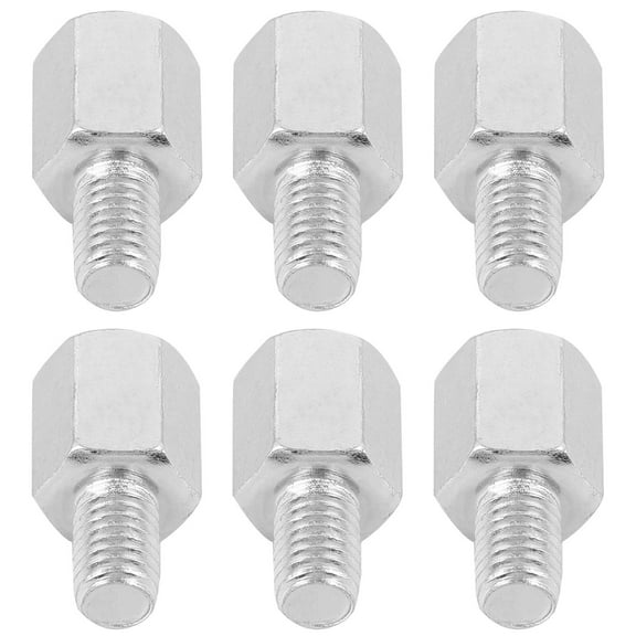 SWETRACE 10Pcs Motorcycle Supply Mirror Mount Adapter Silver 1.1x0.5x0.5in