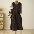 thumbnail image 6 of Gamivast Women Sweater Dress Sleeveless Corduroy Jumper Dress With Pockets Midi Casual Dress Fall Winter Layering Office Work Daily Gown Outfits, 6 of 8
