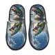 thumbnail image 1 of Fotbe Largemouth Bass Jumping Out of The Water Pantuflas Peludas para Mujer con Estampado, Zapatillas de Peluche, Zapatos de Invierno para Casa, Uso Interior y Exterior-Large, 1 of 8