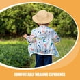 thumbnail image 5 of Sombrero de paja para niños para la playa, gorra con protección solar para niñas y niños, disfraz de granjero, sombrero tejido de ala ancha para verano al aire libre, 5 of 5