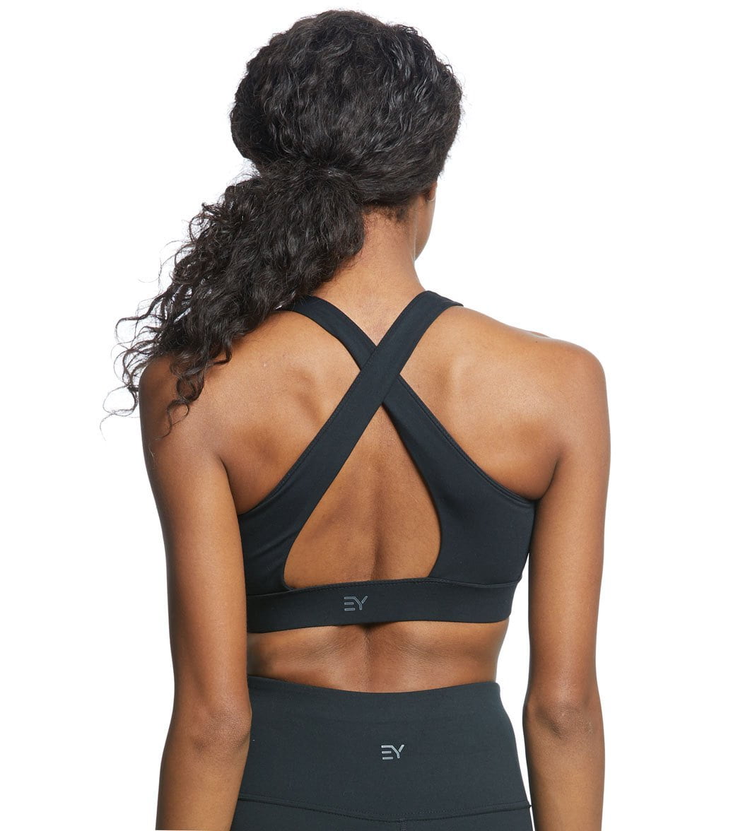 high neckline sports bra
