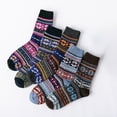thumbnail image 2 of WMNTST Womens Above Ankle Socks 5 Pairs Knit Socks Ethnic Pattern Winter Warm Thermal Soft Thick Cozy Sock, 2 of 3