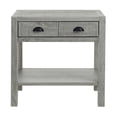 thumbnail image 6 of Arden 2-Drawer Wood Nightstand with Open Shelf/Driftwood Gray, 6 of 9