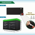 thumbnail image 2 of 2 Pack 12V 7Ah Lithium Iron LiFePO4 Battery Built-in BMS, Rechargeable Lithium Iron Phosphate Battery, Maintenance Home and Solar Energy Storage, Backup Power,Camping, 2 of 9