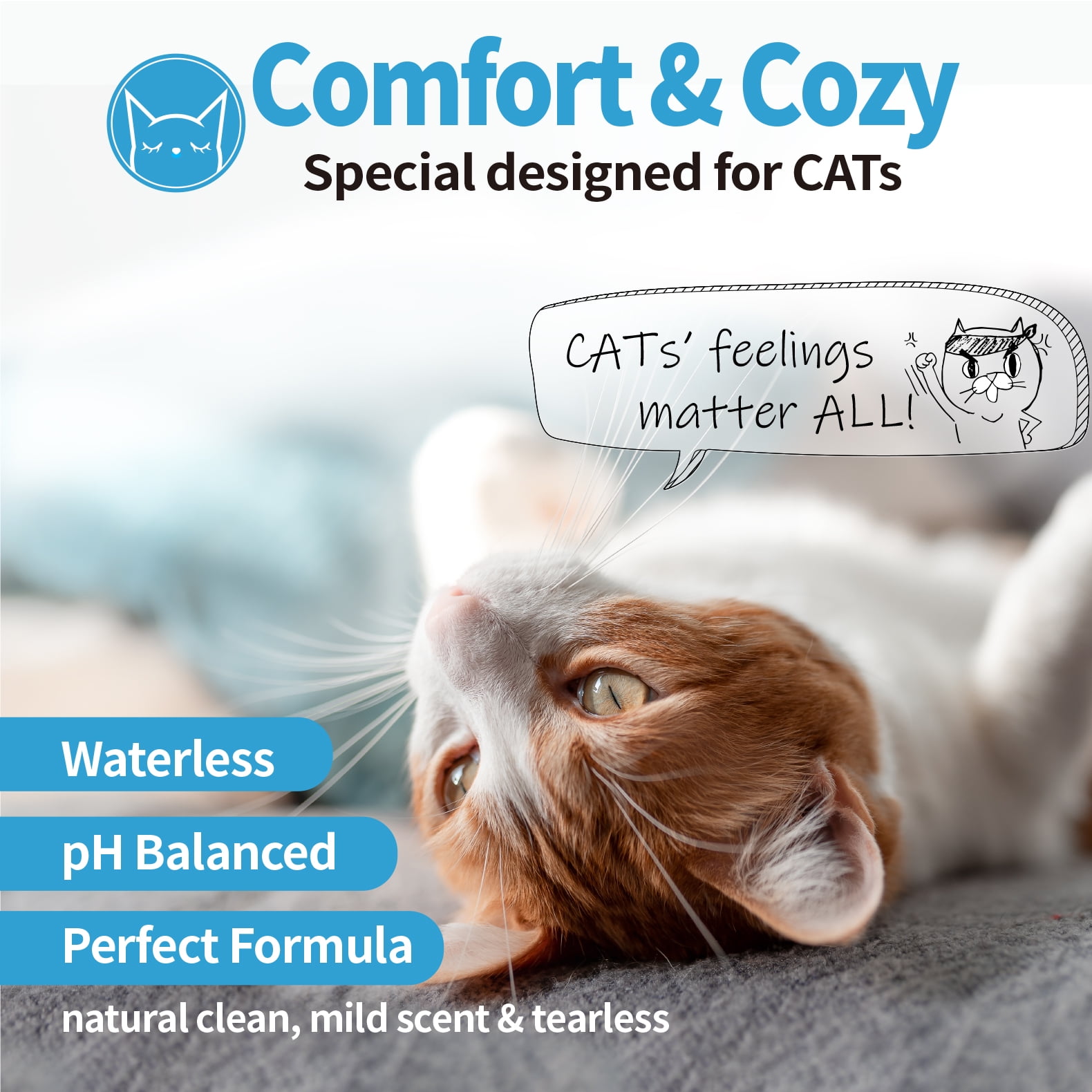 Mooncat Waterless Shampoo for Sphynx and Hairless Breeds, Sensitive Skin Foam, 5 fl oz