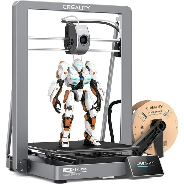 Impresora 3D Creality Ender 3 V3 Plus 600mm/s Alta Velocidad 300x300x330mm Nivelación Automática Extrusora de Accionamiento Directo Boquilla Trimetálica de Construcción Metálica Estable