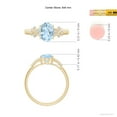 thumbnail image 3 of ANGARA Natural Solitaire 1 ct Aquamarine Criss Cross Ring with Diamonds in 14K Yellow Gold for Women (Size-8x6mm) | March Birthstone, Anniversary, Jewelry Gift for Women | Natural Aquamarine Ring, 3 of 7
