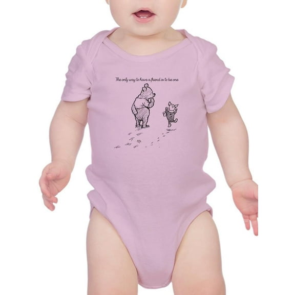 Pooh Bear Being A Friend Bodysuit Infant -Smartprints Designs,  24 Months