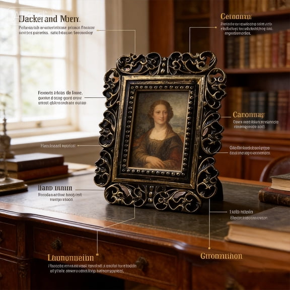 Wallet Size Picture Frame, 3.15 In x 3.74 In Frame, Adding Elegant to Home Decor for Tabletop and Desk Display