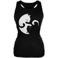 thumbnail image 1 of Yin Yang Cat Black Juniors Soft Tank Top, 1 of 1