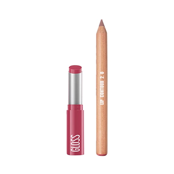 Bradem Lip Liners Super Savings! 8 Colors Lip Liner Lipstick Set Glossy Lipstick Set Makeup 3.5g+2.5g, 02 Pudaier Lip Liner Lipstick Set 3.5g+2.5g, 1 lip liner + 1 lipstick + 1 pencil sharpener