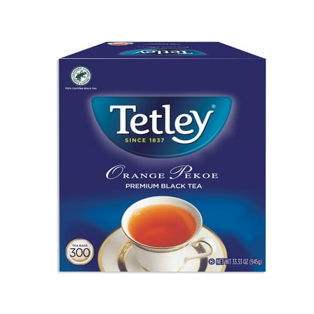 Tetley Tea, Orange Pekoe, MSF2 Food Service Size 300Count 945g Tea Bags