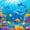 Fish 03, variant on Manfei Cartoon Dolphin Bedding Comforter Set for Kids Boys and Girls, Tropical Fish Coral Full Bedding Set, Stars Reversible 7-Piece