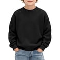 thumbnail image 2 of Rciityk Boys and Toddlers' Crewneck Sweatshirts Solid Color Warm Casual Long Sleeve Pullover Tops for 3-14 Years Old, 2 of 9