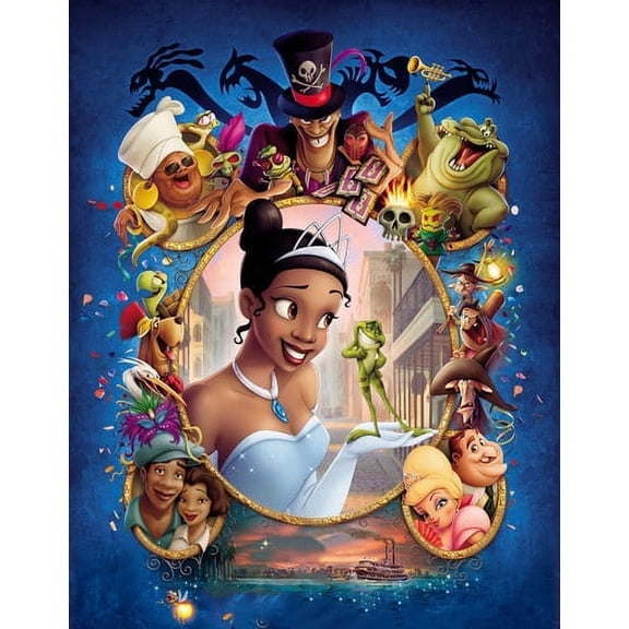 5D DIY Diamond Painting Kits for Adults Full Drill The Princess and the Frog Art Crafts Paint with Round Diamonds for Home Wall Decor 12x16 inch