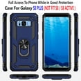 thumbnail image 6 of Samsung Galaxy S8 Plus Case ,With [Tempered Glass Screen Protector Included], STARSHOP Drop Protection Ring Kickstand Cover- Ink Blue, 6 of 8