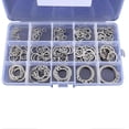 thumbnail image 1 of 150/250 Pcs Kit d'Assortiment de Bagues de Retenue Externes en Acier Inoxydable 304 4-25mm 15 Tailles, 1 of 5