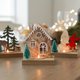 thumbnail image 2 of 1pc Nordic-inspired Wooden Christmas House Candle Holder - Festive Tabletop Decor for Holiday Season, 2 of 4
