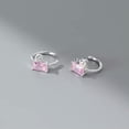 thumbnail image 3 of K-KED 925 Sterling Silver Pink/Green Crystal Deco Cuff Earrings No Piercing Earrings-Green, 3 of 6