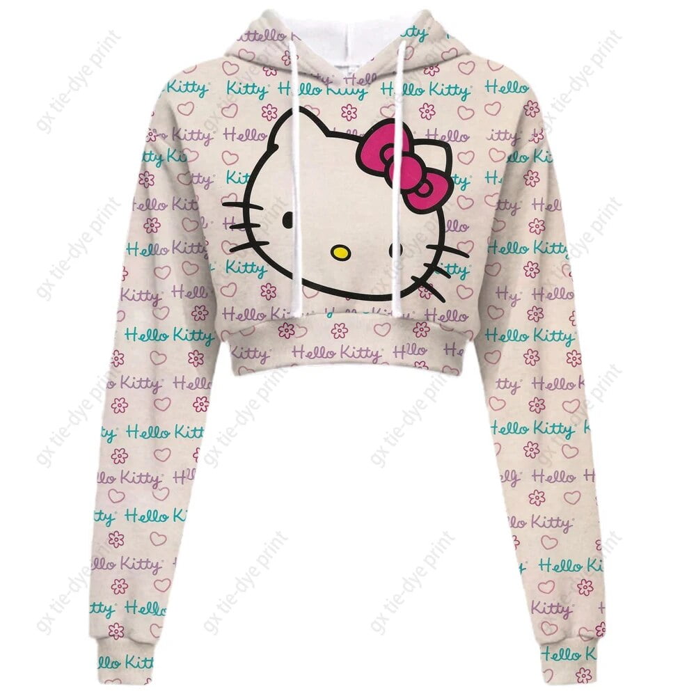 2024 Hello Kitty Sweat à Capuche Imprimé 3D pour Femmes, Pull