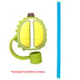 thumbnail image 3 of Gorras De Paja Tapas antipolvo de pajita de dibujos animados Cubierta de pajita de silicona para pajitas de 6-8 mm (durian verde) Tmvgtek Libre de BPA, 3 of 6