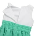 thumbnail image 5 of Miaeowve Flower Girl Dress Kids Wedding Guest Chiffon Sleeveless Bridesmaid Dresses Pageant Party Ball Gown White&Turquoise 6, 5 of 7