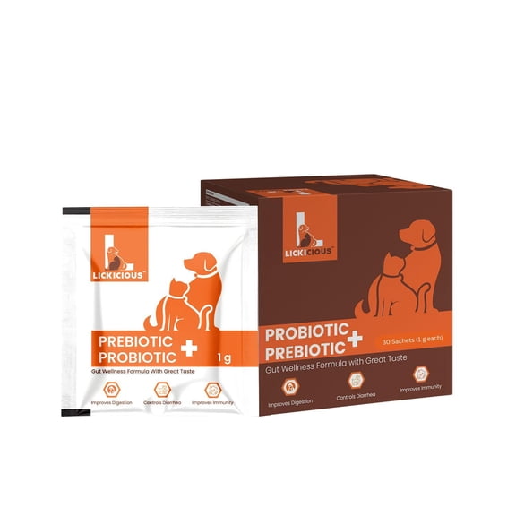 Pre y probióticos LICKICIOUS 30 sobres para perros y gatos