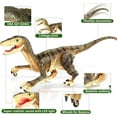 thumbnail image 3 of JBee Ctrl Remote Control Dinosaur Toys for Kids Boys Girls Walking Robot RC T-Rex with Lights and Sounds Dinosaur Toy Gifts for Boys Age 3-5, 5-7, 8-12 Years Old - Brown, 3 of 7