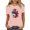 Pink(Style 35), variant on Independence Day Tops for Women, Ladies Spring Summer Short Sleeve Round Neck Casual Printed Cotton T-Shirt