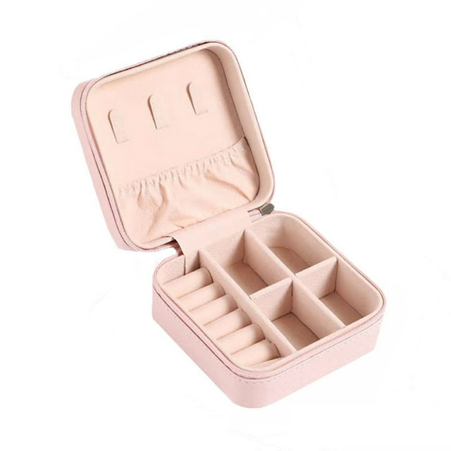 Jewelry Box Jewelries Storage Case PU Leather Organizer for Necklace Earring Rings Bracelet Ear Studs